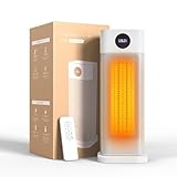 Climora セラミックヒーター 電気ファンヒーター 静音 電気ストーブ 小型 卓上 首振り 2秒速暖 リモコン操作 コンパクト 省エネ ３段階切替え 8W/750W/1200W 過熱保護 ECO搭載 転倒オフ 足元暖房 暖房器 日本語取扱説明書 敬老の日/誕生日/祝の日/クリスマス/プレゼント(ホワイト)