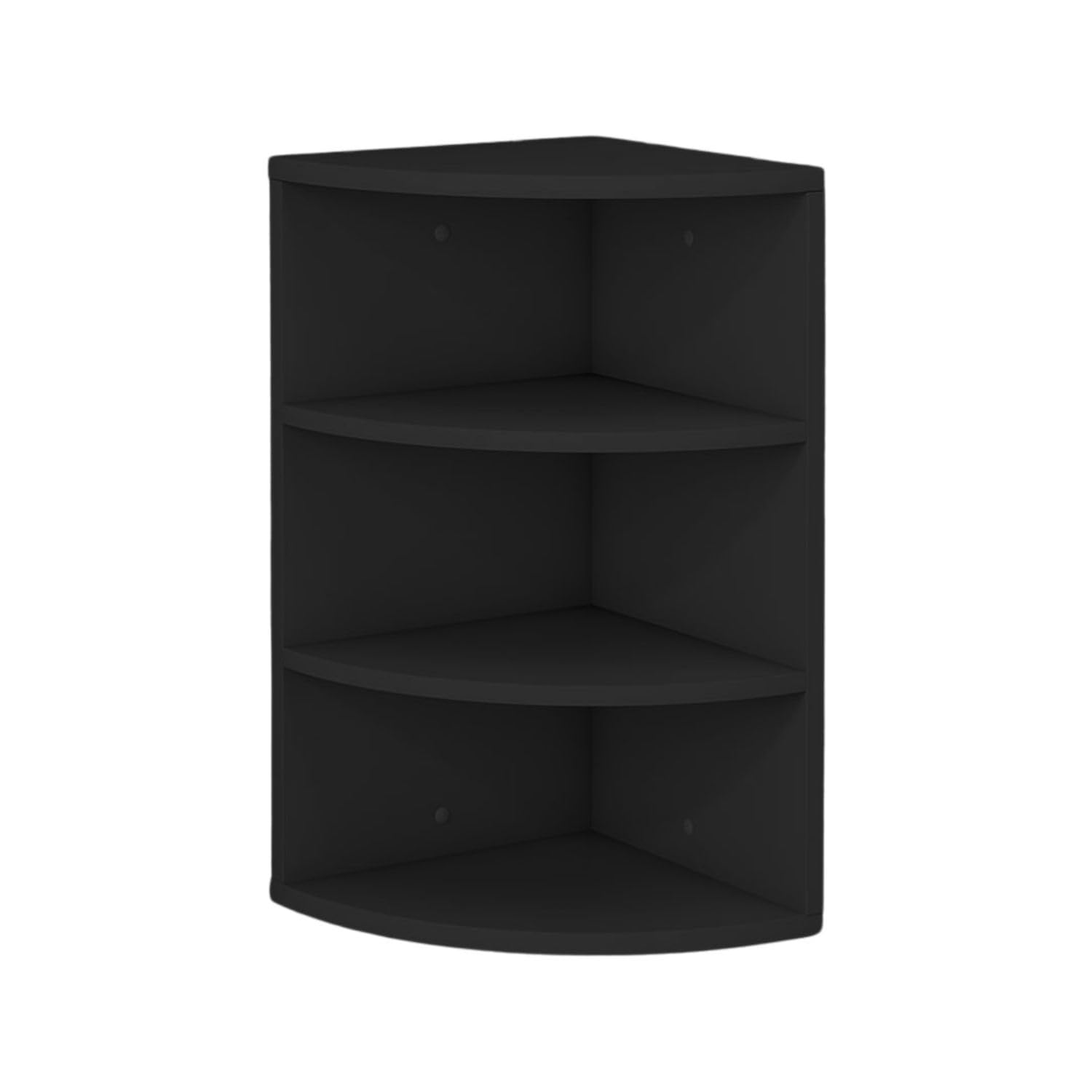Coemo Eckregal Corner 60, 30x30x60 cm, Bücherregal 3 Fächer, Holzregal | Eckregal stehend, aus Holz schmal, der ideale Platzsparer für deine Ecke, Ob kunstvolle Dekorationen, als Bücherregal