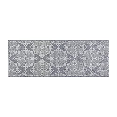 Gertmenian Mickey Mouse Indoor Outdoor Rug, Disney Home Decor, Perfect Area Carpet For Deck, Patio, Sunroom, Office, Playroom, Living Room, 2X6 Runner, Abstract Geometric Gray Beige, 46226 #TOP13
