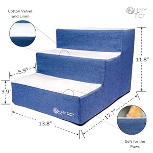 3-Step-Pet-Stairs-for-Small-Dogs-and-Cats-Portable-Ramp-Stairs-for-Couch-Sofa-High-Bed-Climbing-Non-Slip-Balanced-Step-Support-Paw-Safe-Easy-to-Assemble-Dark-Blue-Light-Gray - Cucciolini Doodles   3-Step-Pet-Stairs-for-Small-Dogs-and-Cats-Portable-Ramp-Stairs-for-Couch-Sofa-High-Bed-Climbing-Non-Slip-Balanced-Step-Support-Paw-Safe-Easy-to-Assemble-Dark-Blue-Light-Gray