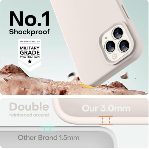 Image of LOVE 3000 Compatible with iPhone 12 Pro Max Phone Case | Thickening 2.1 MM Liquid Silicone | Anti-Scratch Microfiber Lining | Full-Body Duty Heavy Protection Case for Men, Stone