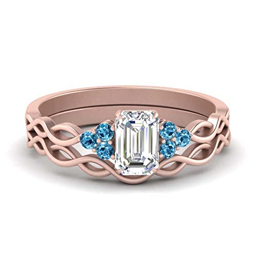 Alliance Infinity plaqué or rose avec pierre personnalisable - 3