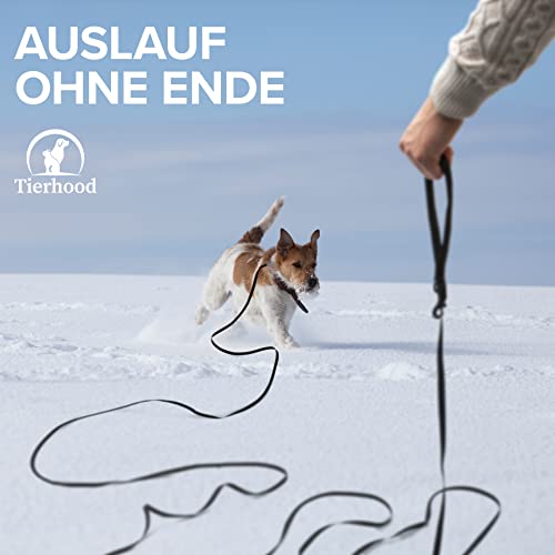 Tierhood Schleppleine 5m / 10m / 15m für Katzen - Katzenleine - extra leichte Leine für Katzen - Cat leash - Katzenleine mit Handschlaufe - Katzenleine lang für maximale Freiheit - Größe: 5m