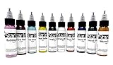 STAR INK - FARBSET 026, 10x30ml XXL bunt - deutsche Premium Tattoofarbe mit Zertifikat - Set made in Germany - INKgrafiX® - IG51271