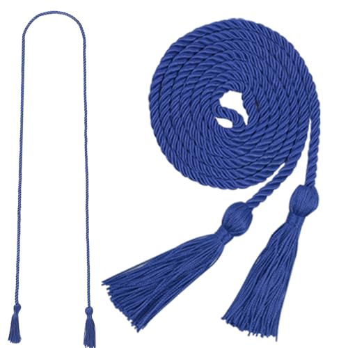 Image of Graduation Honor Cord 68 inch Grad Braided Honor Cords with Tassel Honor Rope Grad Cords for Graduation Students Bachelor Master Doctoral Gown Grad Decor (Royal Blue)