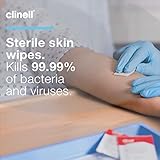 Clinell Alcohol Wipes - Sterile, Individually Wrapped Wipes for Disinfection - Saturated With 70% Alcohol - Use on Skin or Medical Devices - Dermatologically Tested - 100 Individual Wipes - Image 3