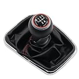 BIVVI Gear Stick Shift Knob Gearbox Shift Knob Boot Leather for Golf 4 IV MK4 GTI R32 Bora Jetta 99-04 Gearbox Handle Lever 12MM