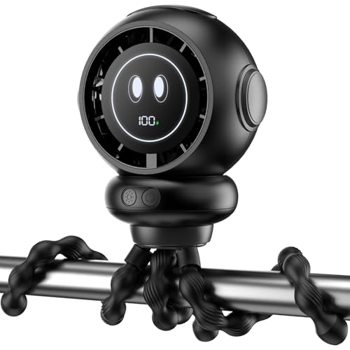 Image of Hotsales Stroller Fan, 6000mAh Stroller Fans Clip On for Baby with 4 Speeds, LED Display & Night Light, 360° Rotate Rechargeable Portable Fan for Car Seat Crib Bedroom Travel, Gifts for Mom, Dad‌