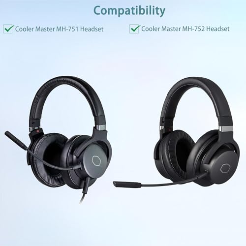 HAIZEEN Earpads Compatible with Cooler Master MH-751 MH751 MH-752 MH752 Gaming Headphones Ear pads Replacement Cushion(Breathable Fabric/High-grade Foam) - Image 2