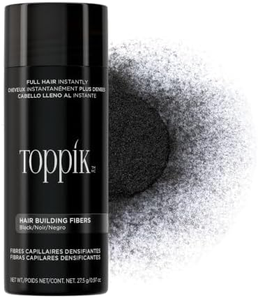 Toppik Hair Building Fibers, Fill In Fine or Thinning Hair Instantly Thicker, Fuller Looking Hair 9 Shades,4 size options