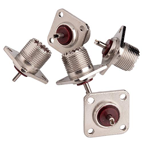 Conector UHF hembra SO-239 para panel soldar chasis RF coaxial soluciona cortes de señal 4
