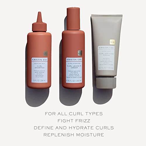 Kristin Ess Hair Bouncy Curls Set – Moisturizing Curl Shampoo, Hydrating Curl Leave In Cream Conditioner And Ultra Light Curl Defining Cream, Anti Frizz Curly Hair Products For All Curls 2A-4C #TOP5