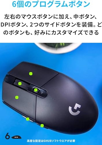 Image of Logicool G G304 Gaming Mouse, Wireless, HERO Sensor, LIGHTSPEED, Wireless, 3.9 oz (99 g), Lightweight, G304 Authentic Japanese Product, Recommended Peripheral for Final Fantasy XIV