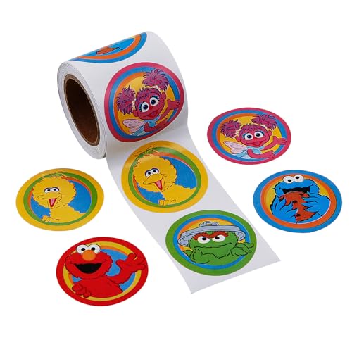 Fun Express 1 1/2 Sesame Street Characters Sticker Roll - 100 Pieces