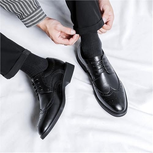 Leather Lace Up Oxford Shoes for Men Comfortable Fit Ideal for Business Wear and Formal Events3