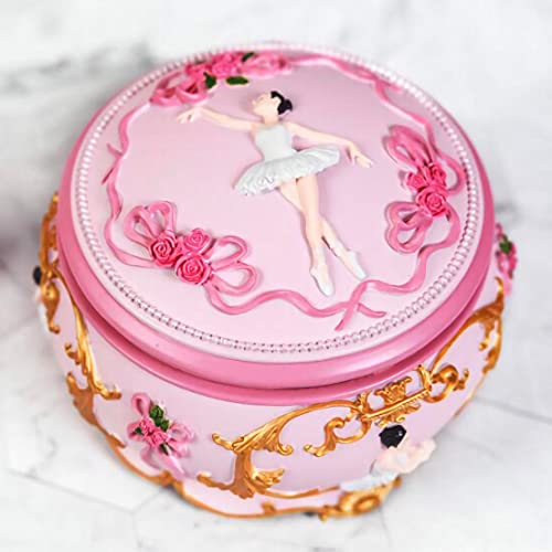 Singeek Ballerina Girl Mechanism Rotate Music Box With Colorful Lights And Sankyo 18-Note Wind Up Signs Of The Girl Heart Gift For Birthday Christmas (Swan Lake) #TOP3