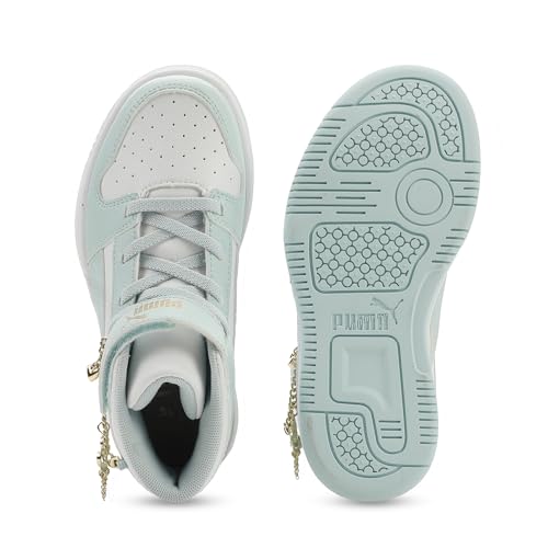 Image of PUMA Kids' Rebound Layup Mid Hook and Loop Sneakers