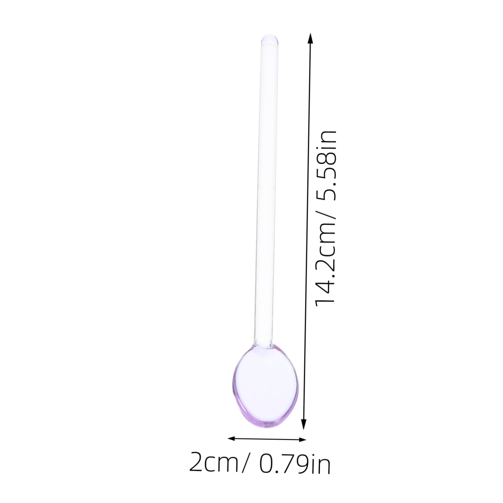 MUCKLILY 4pcs Glass Stirring Spoons Versatile Mixing Spoons for Coffee Cocktails and Desserts for Home Bar and Cafe Use