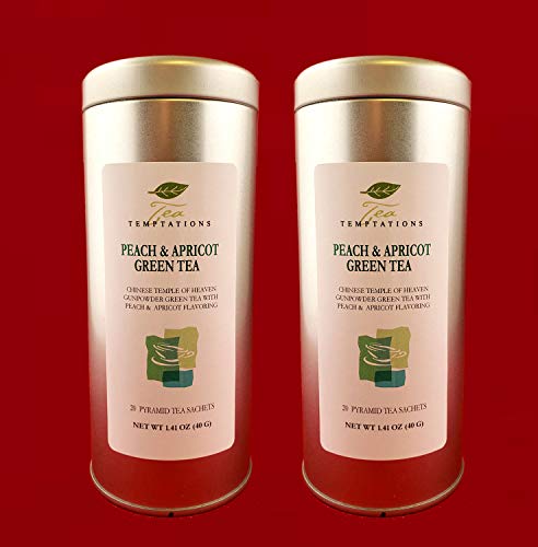 Peach And Apricot Green Tea In Pyramid Sachets (2 Pkg Bundle) #TOP1