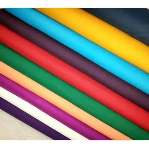 Image of 100% Cotton Unstitched Material for Women's Skirts, Saree Petticoats, Pyjamas, Patiyala Pants, Salwar, 2 Meter Poplin,89 cms Width Fabric (Rama)
