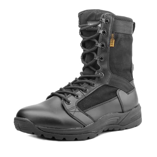 Botas tácticas Militares de Hombre Ultraligero, Tan Botas Jungle Combat, Zapatos de Trabajo y Seguridad (46 EU, Black)