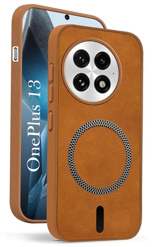 Image of Jkobi Leather Finish Back Cover Case for OnePlus 13 (MagSafe Compatible Wireless Charging | Soft Touch | Camera Bump Protection)
