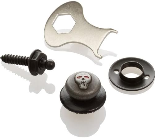 LOXX 14163 Strap Lock System for Electric Guitar/Bass (Skulls)