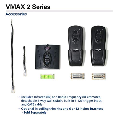 Elite Screens Vmax2, 110-Inch 16:9, 24" Drop, Electric Motorized Drop Down Hd Projection Projector Screen, Vmax110Uwh2-E24, Black #TOP3