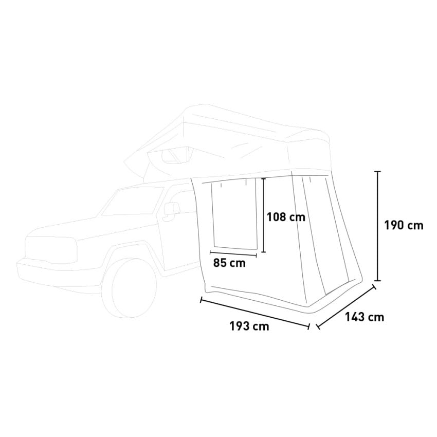 Produce Shop Veranda Estensione Tenda da Tetto Auto Cabina spogliatoio Campeggio Quietent M