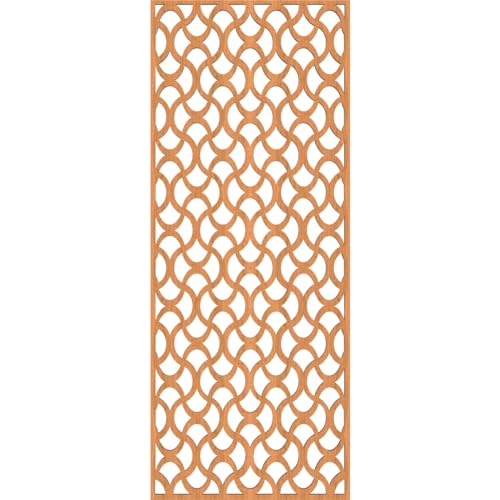 Image of Resort Decorative Pierced Fretwork Wood Wall Panels, 11 3 /8 inchW x 29 3 /8 inchH x 1 /4 inchT, Cherry