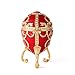 QIFU Red Easter Egg Style Hand Painted Jewelry Trinket Box with Rich Enamel and Sparkling Rhinestones Unique Easter Day Gift
