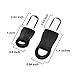 eBoot 32 Pieces Zipper Tag Zip Fixer Zipper Replacement Tag for Clothes or Bags (Black)