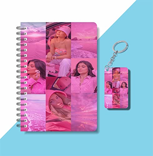 CRAFT MANIACS KYLIEE BABY PINK COLLAGE ROUND CORNER PRINTED A5 160 RULED PAGES NOTEBOOK & FREE KEYCHAIN | BEST GIFT FOR DRAMA SERIES LOVERS