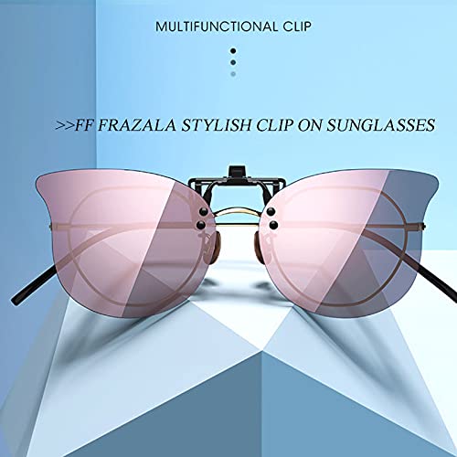 Polarized Cat Eye Clip-on Sunglasses Anti-Glare UV Protection Oversized Sunglasses Over Prescription Glasses2