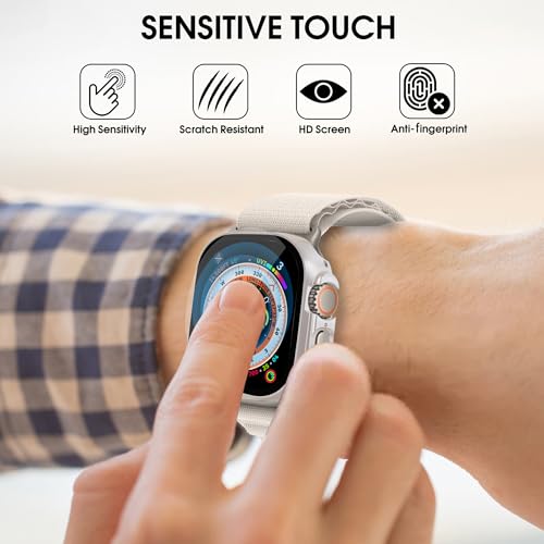 Image of 20 Pack Case for Apple Watch Ultra 3 /Ultra 2 /Ultra 49mm with Tempered Glass Screen Protector, Shockproof Hard PC Protective Cover, All-Around Bumper Compatible with iWatch Ultra 3 /2 /1 49mm