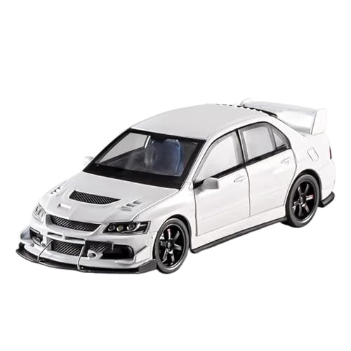 1:32 para Mitsubishi para Lancer Evo X 9 modelo de coche a escala de aleación fundida de metal para vehículos en miniatura, batería no incluida (White)