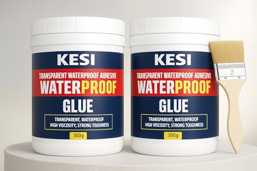 Image of KESI ORNAMENTS 2 PCS Waterproofing Liquid - Transparent Leak-Proof Coating for Roof, Wall, Metal, Cement, and Tiles - Crack Sealer & Water Sealant for Home Repair (300ml Each)