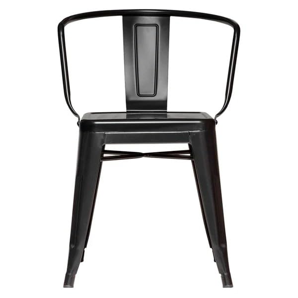 La Mejor Selección de Sillas Tolix - los más vendidos. 46 ALL CHAIRS MÉXICO Silla Industrial Metálica con Reposabrazos, Estilo Tolix, Negro Mate, 2 Piezas