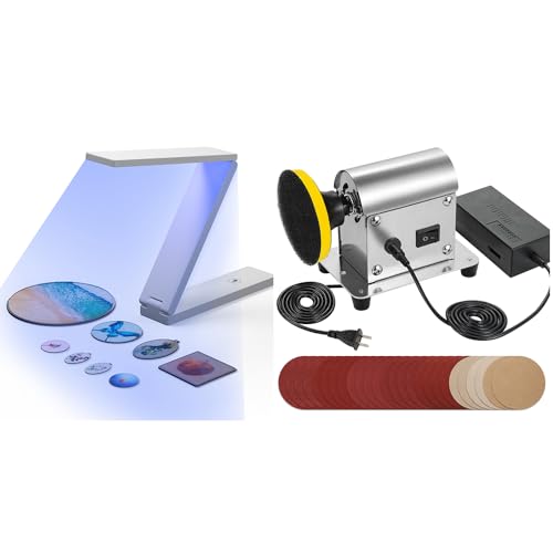 Winartton UV Light for Resin Curing Electric Resin Polishing Machine, Resin Supplies for UV Resin, Resin Molds, Jewelry Making, DIY Craft Decor