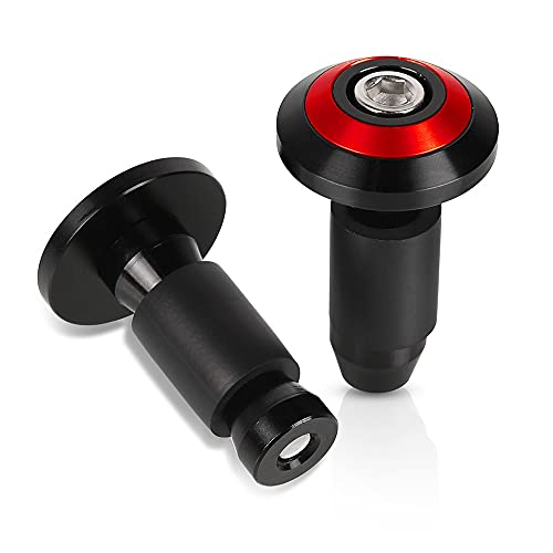 Poignées de guidon moto Kawasaki Ninja 300 400 ER6 capuchon rouge 22mm