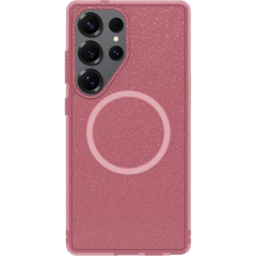 Image of Otterbox Symmetry Series Clear Case with Magnets for Samsung Galaxy S25 Ultra, Shockproof, Anti-Drop, Slim, Supports 3X More Drops Than Military Standard, Pink