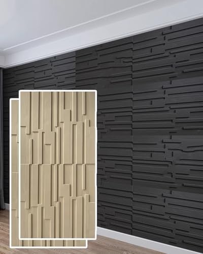 Paneles de pared 3D, revestimiento acústico de poliuretano para decoración de interiores, sala de estar, dormitorio, baño, balcón, diseño cóncavo y convexo para insonorización y atractivo estético