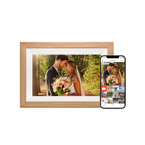 Digital Picture Frame| Built-in 32GB, 10.1″ WiFi Digital Photo Frame with IPS Touchscreen, Send Photo/Video via Frameo App/USB/Micro SD, Wedding Anniversary Birthday Gift for Women Men