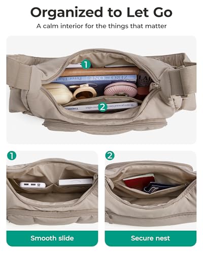 BAGSMART Puffer Crossbody Hobo Bag