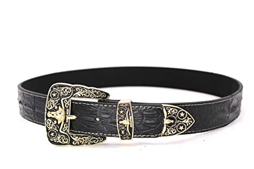 West Star Cowboy Tooled Real Leather Plain Belt Suit Casual Daily Everyday3