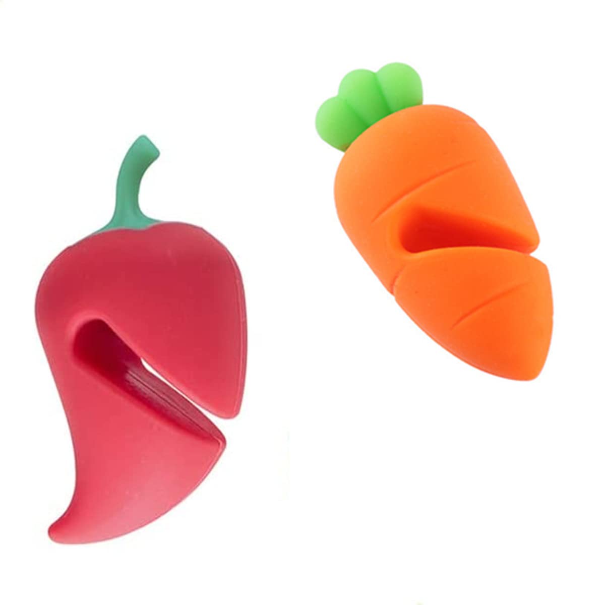 Spill-Proof Lid Lifter Set of 2, Silicone Pot Lid Holders with Anti-Overflow Design - Cute Heat-resistant Kitchen Gadgets for Soup Pots (Orange & Red)