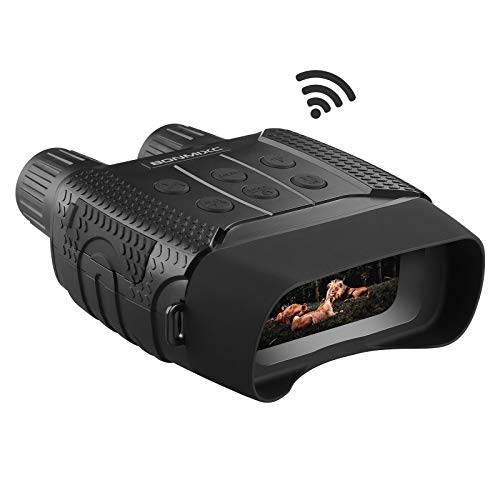 BONMIXC Night Vision Binoculars Wi-Fi Night Vision Goggles 7 Levels Infrared 32GB Memory Card HD Photo 960P Video Non-Rechargeable Alkaline Batteries Support