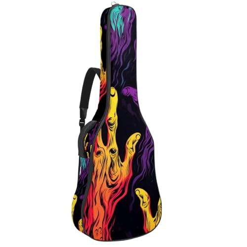 Sac guitare acoustique Halloween zombie à double poche pour instruments classiques et électriques