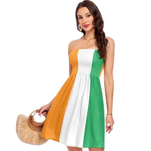 Robe d'été Côte d'Ivoire sans manches pour femme décontractée GuoChe