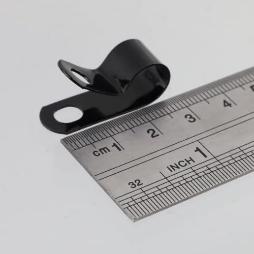 Abrazadera de cable tipo R de 10mm Geesatis para organizar cables en el escritorio 5